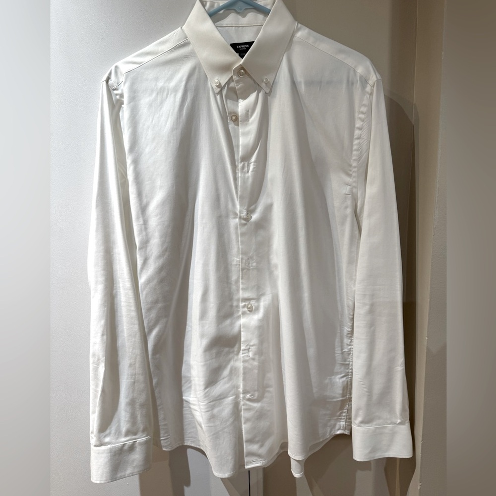 Express Slim Fit button down. White size medium